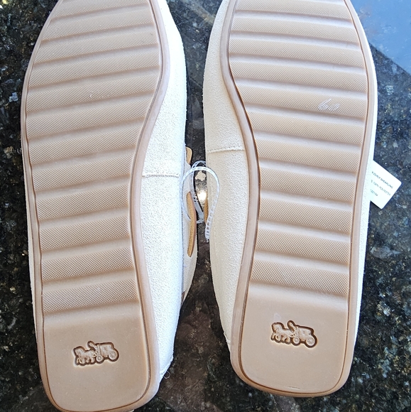 COACH Men Sand Suede Shearling Slippers Moccasins Sz 11 - Picture 8 of 12